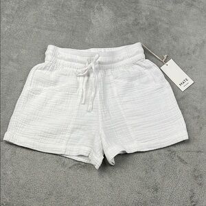 MATE The Label XS 100% Organic‎ Gauze Short Women's White Shorts